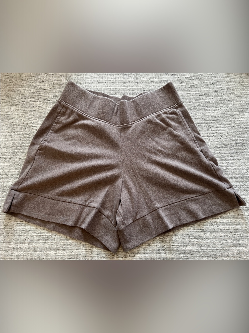 Pact Women’s Organic Cotton Airplane Pull-On Short in Deep Taupe Heather
